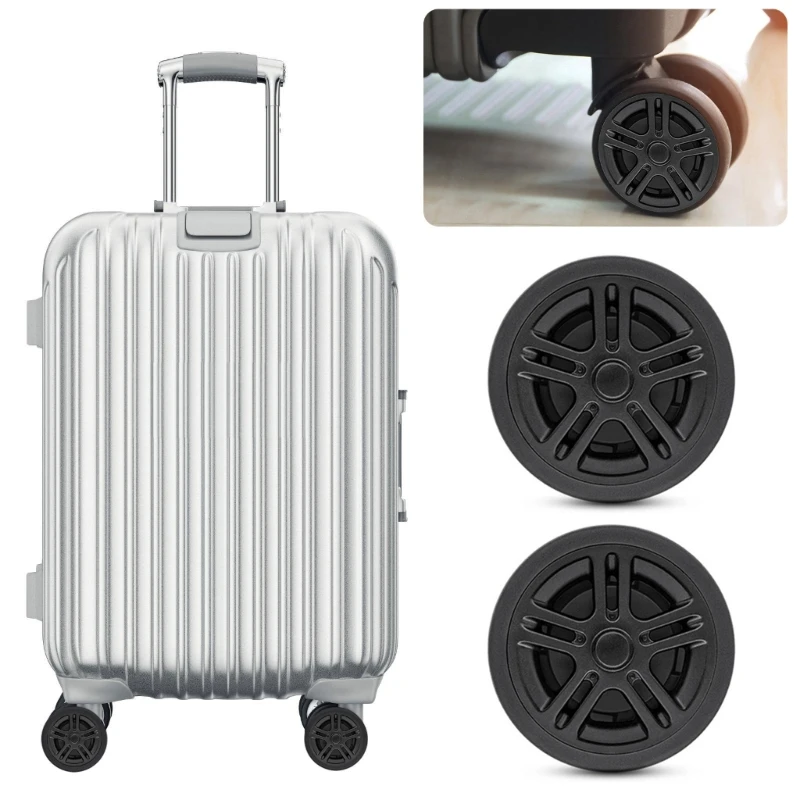 H3CB 2Pcs Quiet Spinner Suitcase Replacement Practical Plastic Rollers Easy Installation Luggage Accessories
