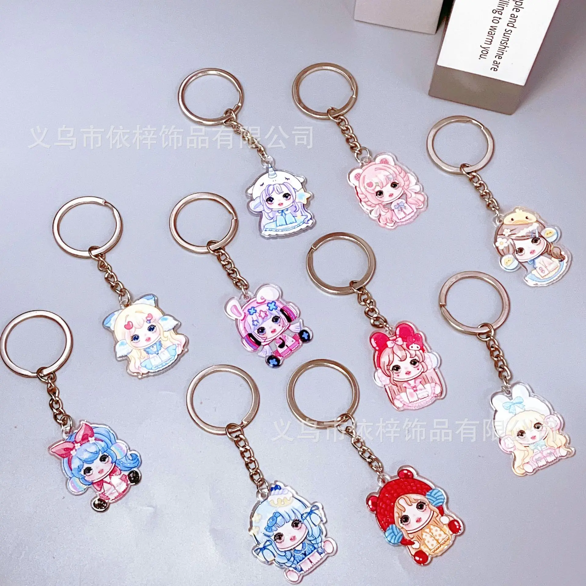 

New Hatsune Miku Lolita Animation Soft Cute Acrylic Keychain Decoration Backpack Keychain Small Anime Cartoon Frind Fashion Toys