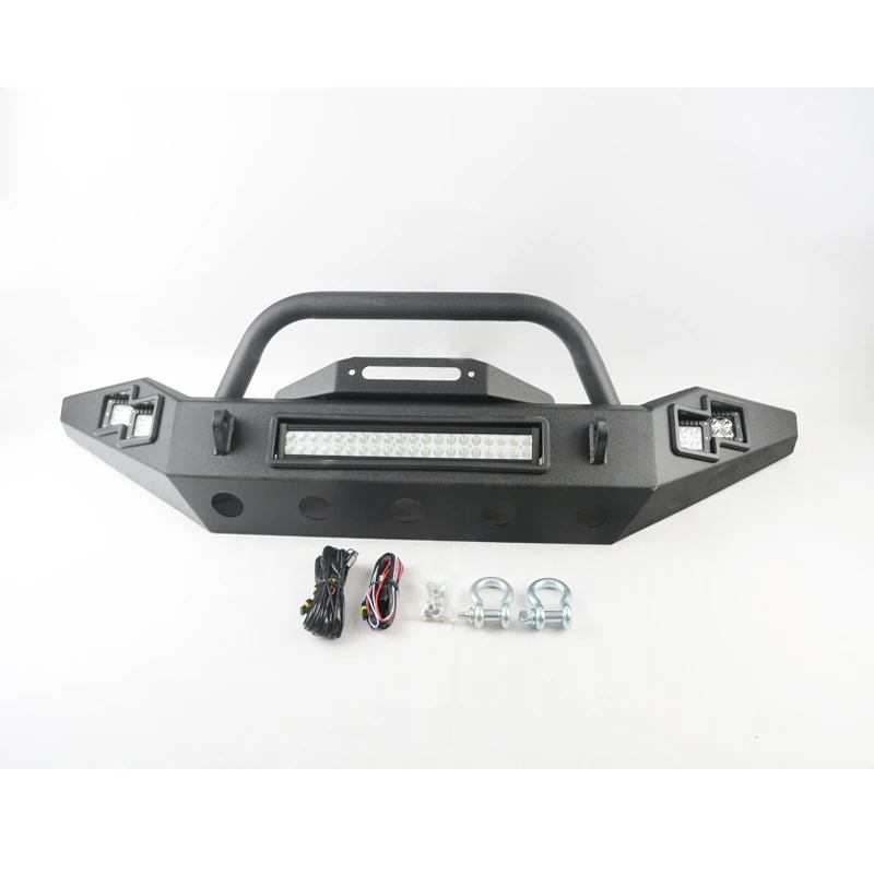 

Для Wrangler JK 07 + стальной передний короткий бампер, защита бычьей планки 4x4, аксессуар Maiker Offroad Pare-chocs De Voiture