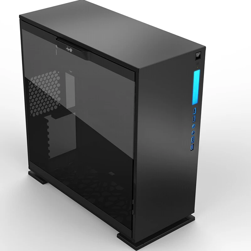 303 ATX Computer Large Chassis, Tempered glass side transparent USB3.0, supports 240/360 water cooling