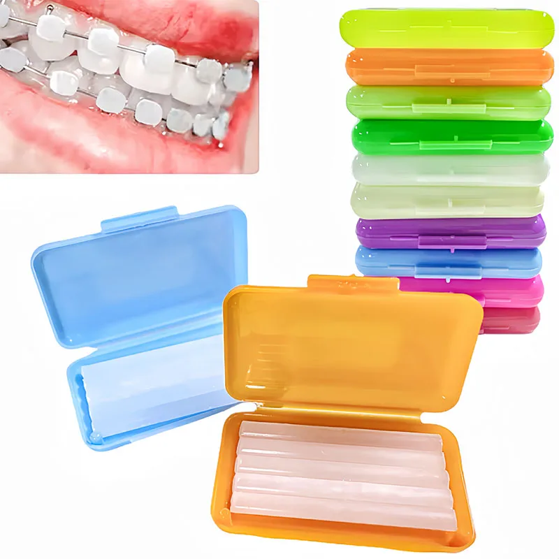10box Dental Orthodontic Relief Wax For Braces Gum Irritation Teeth Whitening Tool Fruit Flavour Dentist Oral Hygiene Ortho Wax