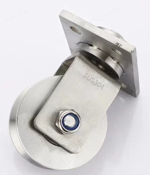 Stainless Steel Lifting Sliding Door Track Wheel – V/U-Shaped Pulley for Wire Rope & Belt Plate Applications
