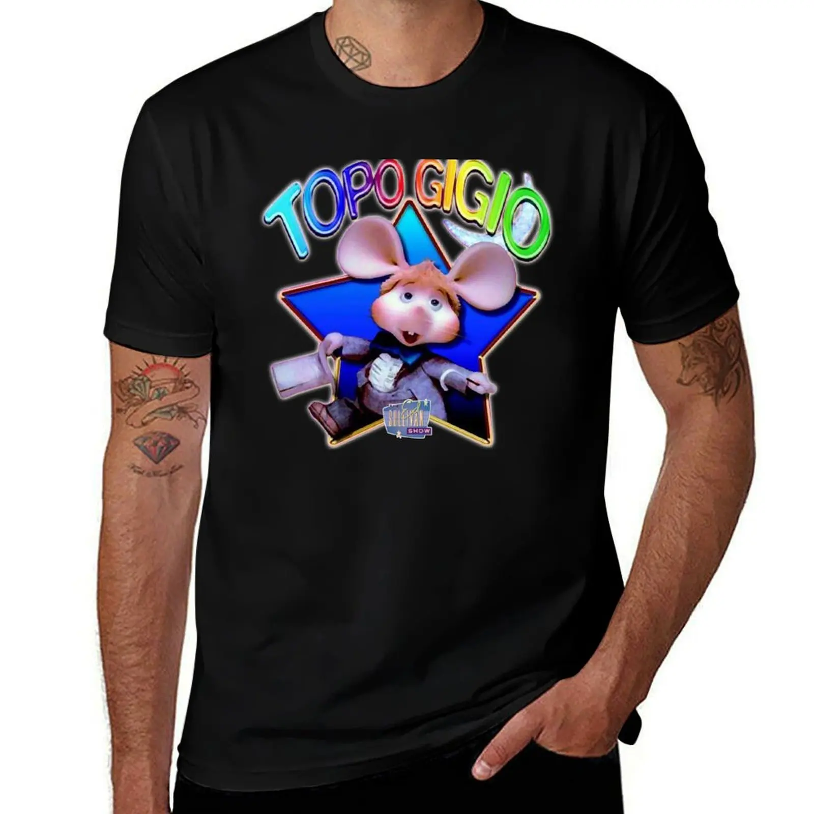 Topo Gigio! Ed Sullivan 60s - 70s Vintage tribute T-Shirt Casual Street Style Short Sleeve Tee T-Shirt