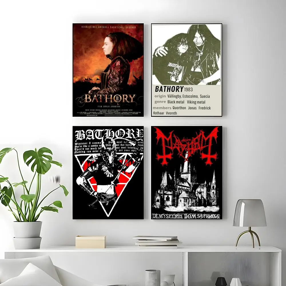 Bathory Quorthon Retro Heavy Metal Music Poster High-quality vintage prints & posters for home, bar, cafe, aesthetic wall art.