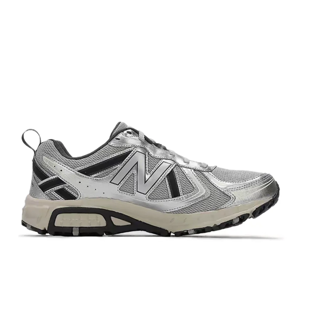 New Balance NB410 V5 Unisex Low-Top Urban Commuting Runners – Silver, Outdoor Non-Slip, Durable & Comfortable MT410KR5