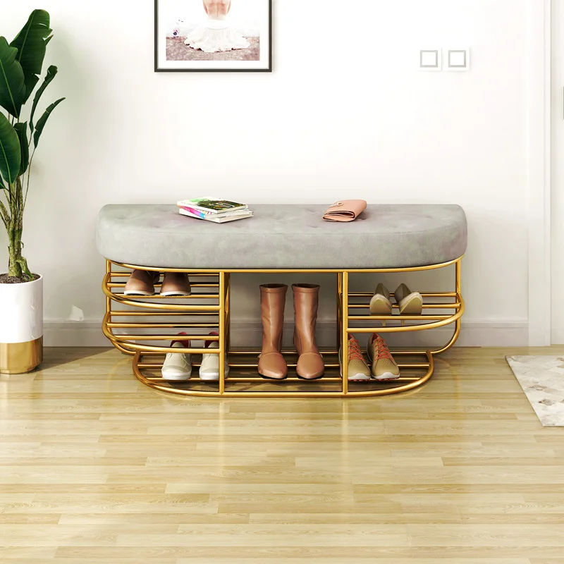 Fabric Living Room Hotel Shoe Changing Stools for Home Furniture Hallway Porch Shoe Rack Bedroom Dormitory Leisure Ottoman Bench