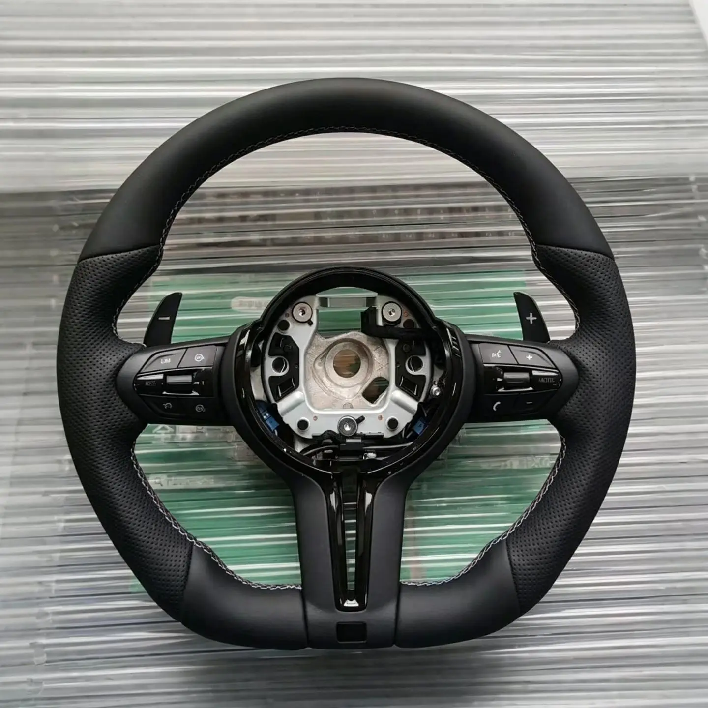 Custom For BMW 3 Series 5 Series Leather Steering Wheel M3 M5 F30 F10 F15 F16 F35 F07 F20 F22 F25 F31 F32 E70 E71 E90 E92 X6 X5