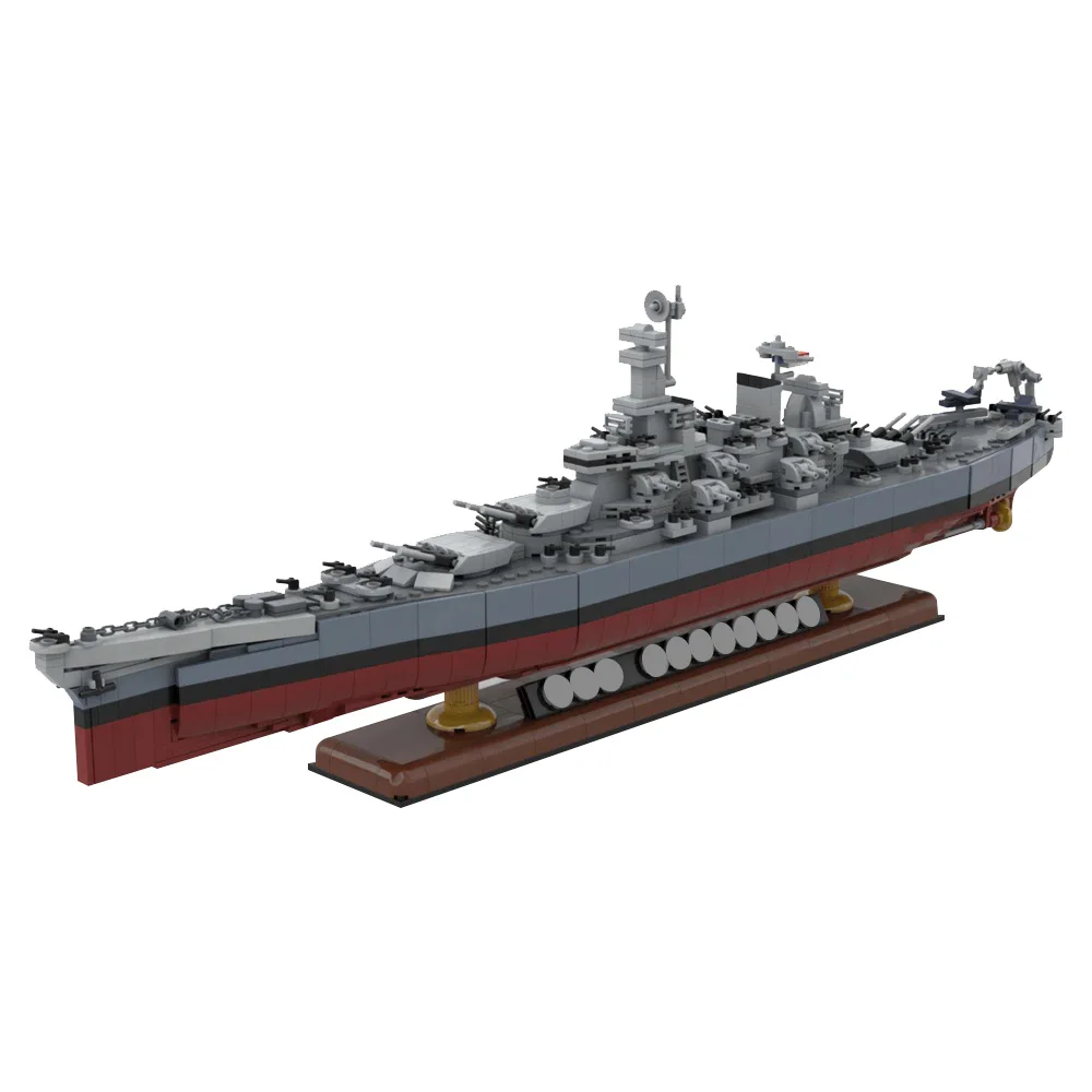 

Gobricks MOC Iowa Class Battleship USS Missouri Building Blocks Model US Navy Military Battleship Bricks Assembly Toys Kids Gift