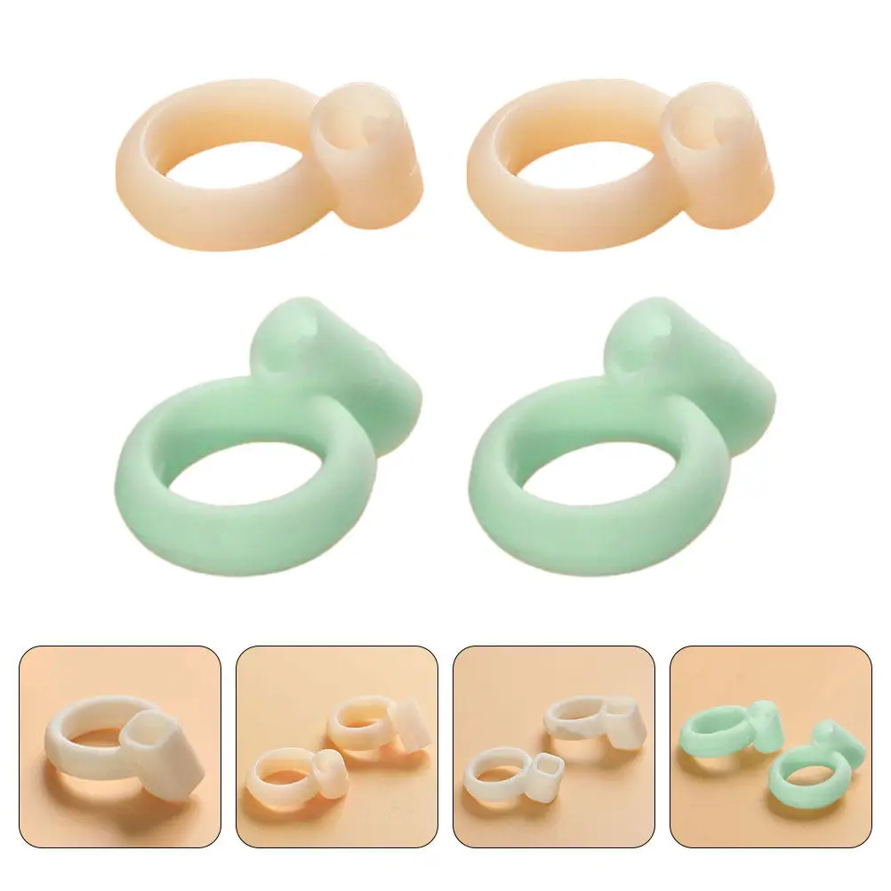 

4pcs Children Learning Chopsticks Finger Rings Silicone Smooth Eating Tool Accessories For Kids Kitchen Dining Supplies