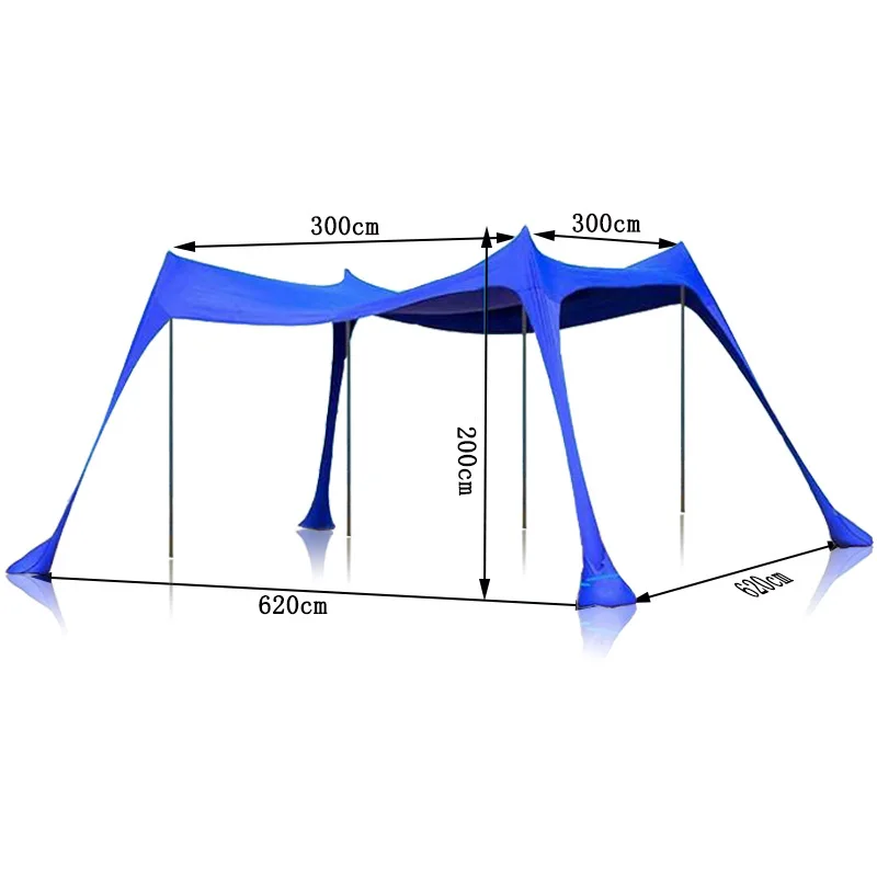 Imagem -04 - Kalosse Grupo Família Praia Sunshade Atividades ao ar Livre 3x3x2m 67 Pessoa Família