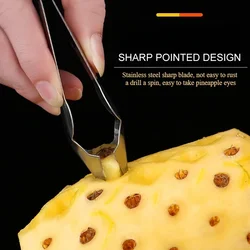 Stainless Steel Strawberry Huller Fruit Peeler Pineapple Corer Slicer Cutter Kitchen Knife Gadgets Pineapple Slicer Clips New