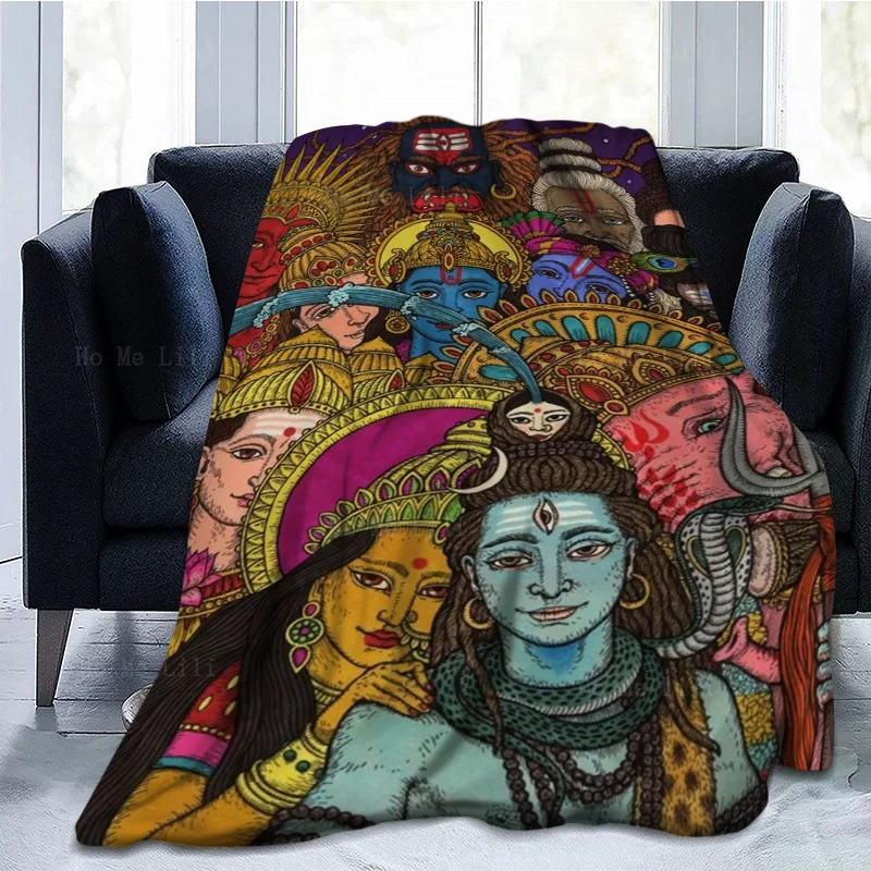 Among The Hindu Gods And Deities Is Lord Shiva Soft Warm Flannel Blanket Suitable For All Seasons