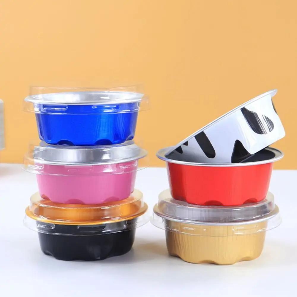 

Cups Air Fryer Tinfoil Box Mini Snack Containers Pudding Cake Mold Aluminum Foil Tin Cup Dessert Cups Muffin Cupcake Cups