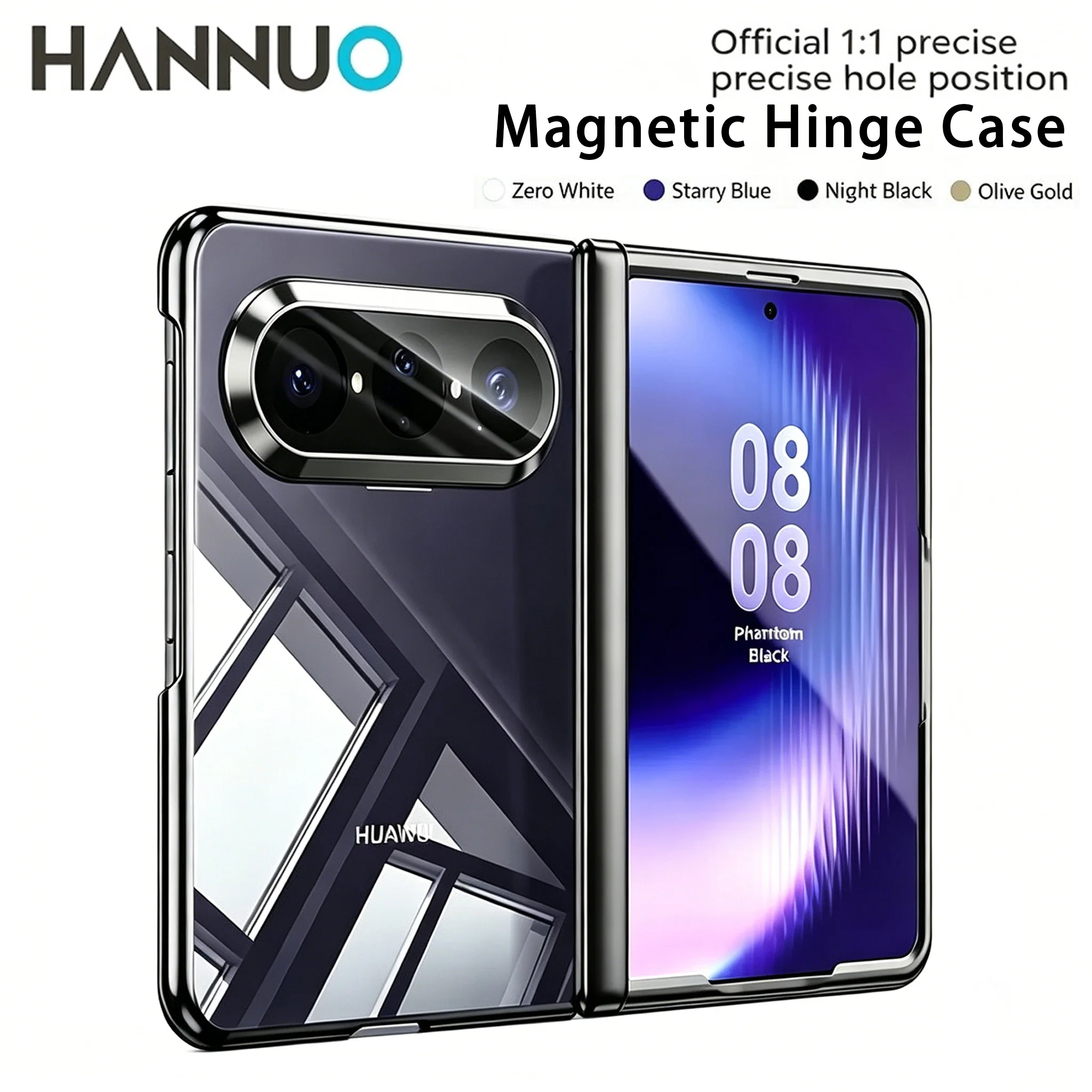 

HANNUO Magnetic Case For Huawei Pura X Max Shockproof Clear Cover Slim Fit Premium Protection For Pura X Max Magnetic Phone Case