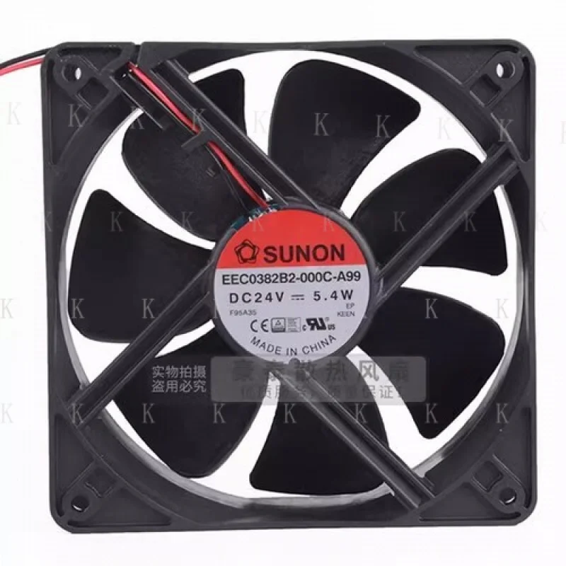 

C for SUNON EEC0382B2-000C-A99 12038 DC24V 5.4W 2-Wire Inverter Cooling Fan