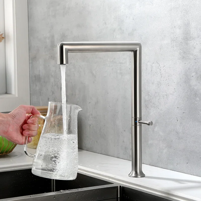 

Brushed gold 304 Stainless Steel Creative Kitchen Sink Faucet 180 Degree Rotating Sink Deck Mixer Kitchen Washing Faucets