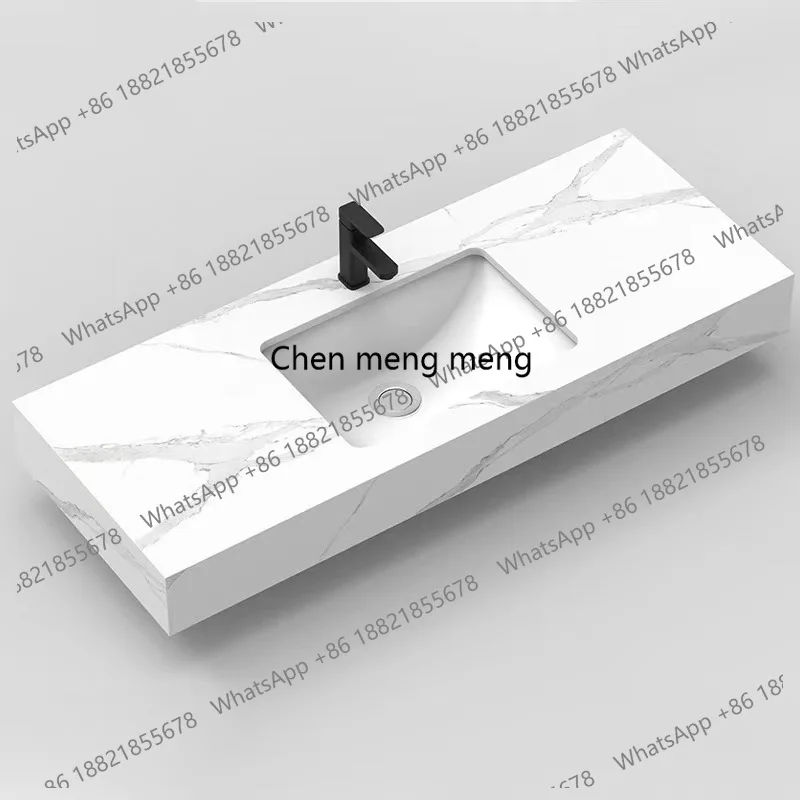 

Slate countertop integrated basin hand wash toilet washbasin bathroom cabinet wall-mounted hotel marble washstand