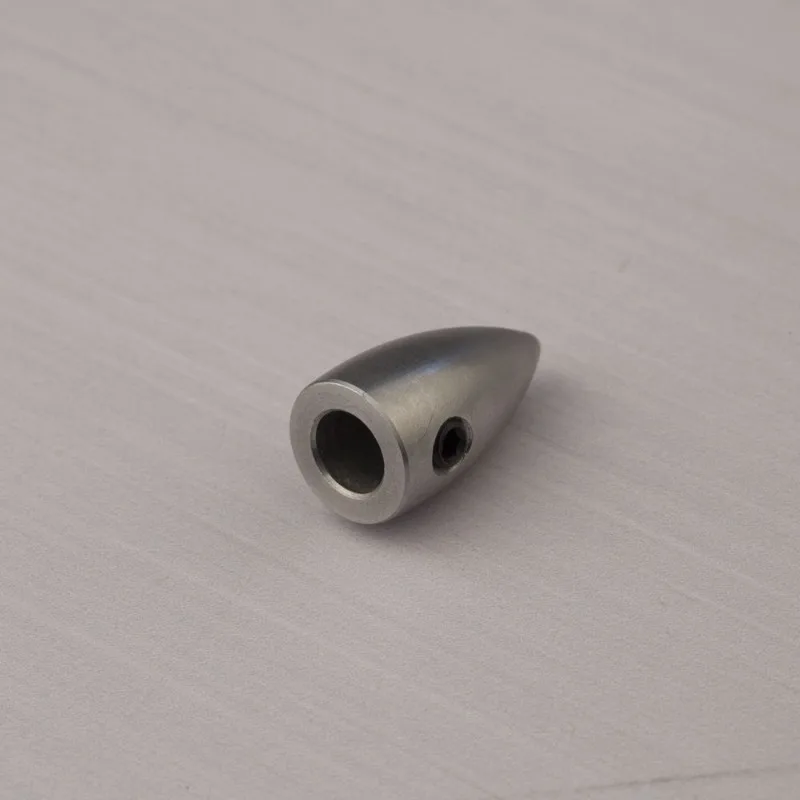 6.35mm Stainless Steel Propeller Lock Nut, Threadless Bullet Spinner for Gas RC Boat
