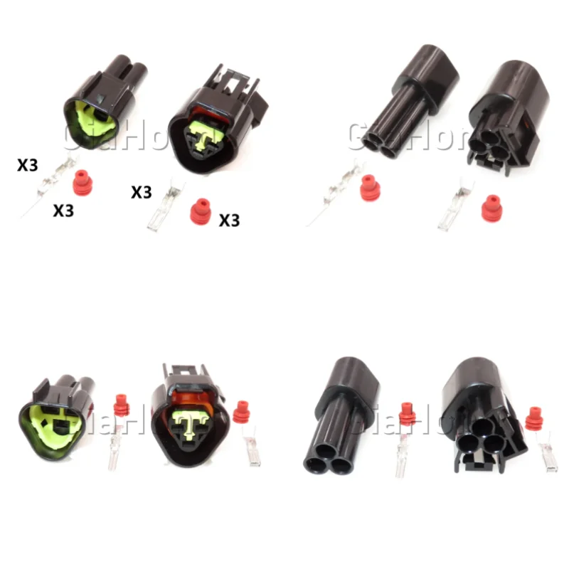 1 Set 3 Ways AC Assembly Auto Accessories Car Waterproof Connector Automobile Docking Cable Socket FW-C-3F-B FW-C-3M-B