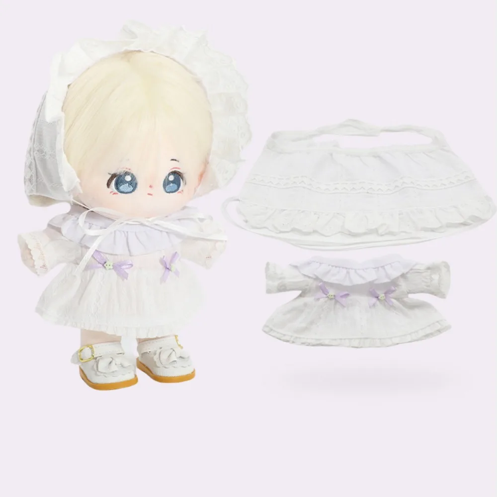 

Clothes Bow Skirt 20cm Cotton Clothes Lace Headscarf Cotton 's Clothes Mini Outfit Clothes 20cm Cotton