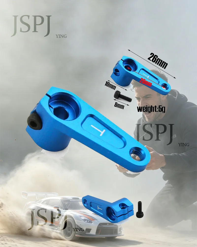 25T Heightened Metal Servo Horn Steering Link CNC Alloy Servo Arm Replacement Parts For Tamiya TT01 TT02 XV02 RC Model Car OEM #