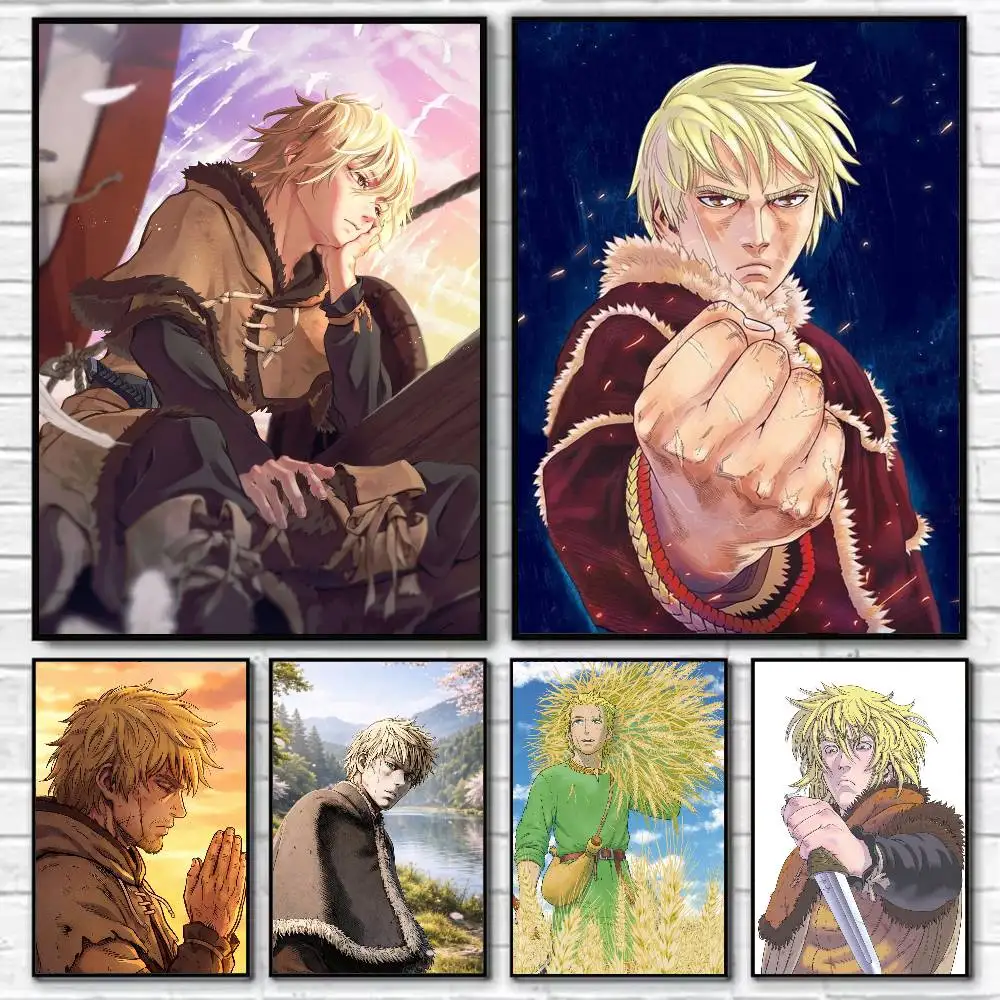 Vinland Saga  Waterproof Self-Adhesive Wall Poster for Bedroom Living Room Home Decor