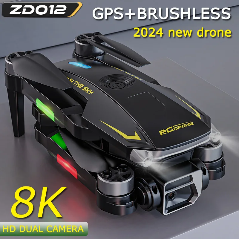 

2024 New Drone GPS 8K High-definition Dual Camera Professional Aerial Photography UAV Brushless Motor Remote Control Aircraft