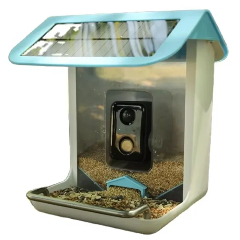 Outdoor Wildlife Wifi Camera Capture Pictures Photos Video AI Recognize Bird Species Smart Bird Feeder for Garden