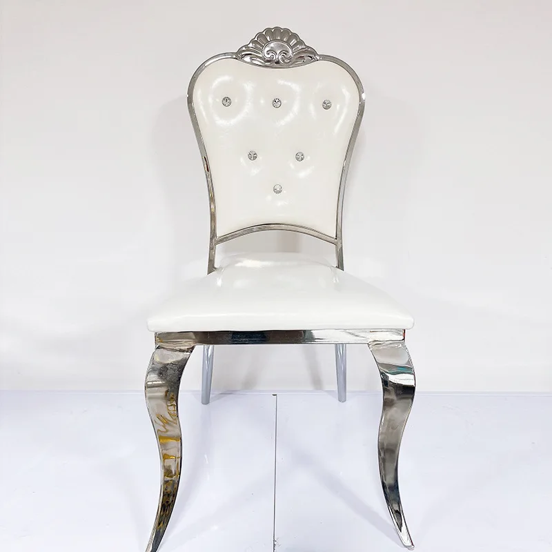 

Hotel banquet wedding restaurant European ingot chair manufacturers wholesale household metal chair backrest light luxury