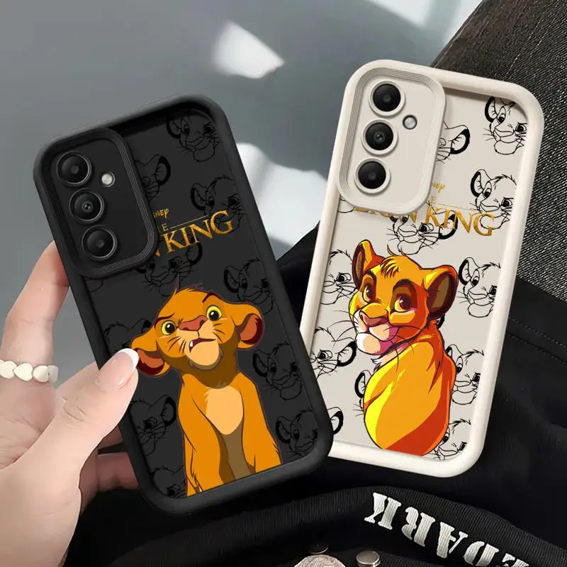 Phone case for Samsung Galaxy A55 A52 A33 cases A24 A15 A12 A23 A22 5G A54 A52s A53 A14 funda Cover The King Lion Simba Animaton