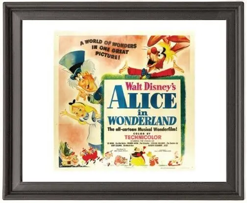 Framed Poster Alice in Wonderland 3 Picture Frame 16x12 inches Photo Paper Print