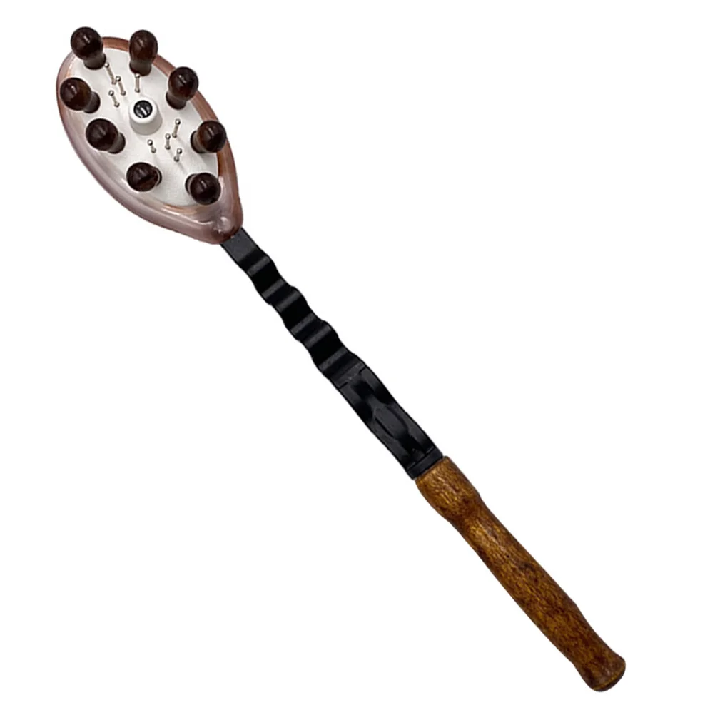 

Wooden Massage Hammer For Body Therapy Multipurpose Handheld Wood Massager Smooth Long Handle Back Shoulder Neck Pain Relief