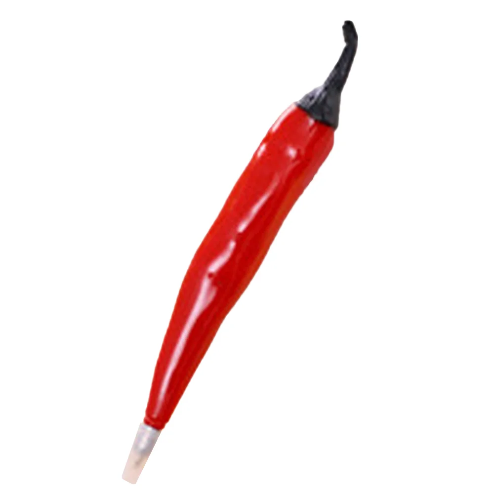 1pc Cartoon Ball Point Pen Gel Pen with Magnet Chili Shape Design Stationery for Home School Office Red