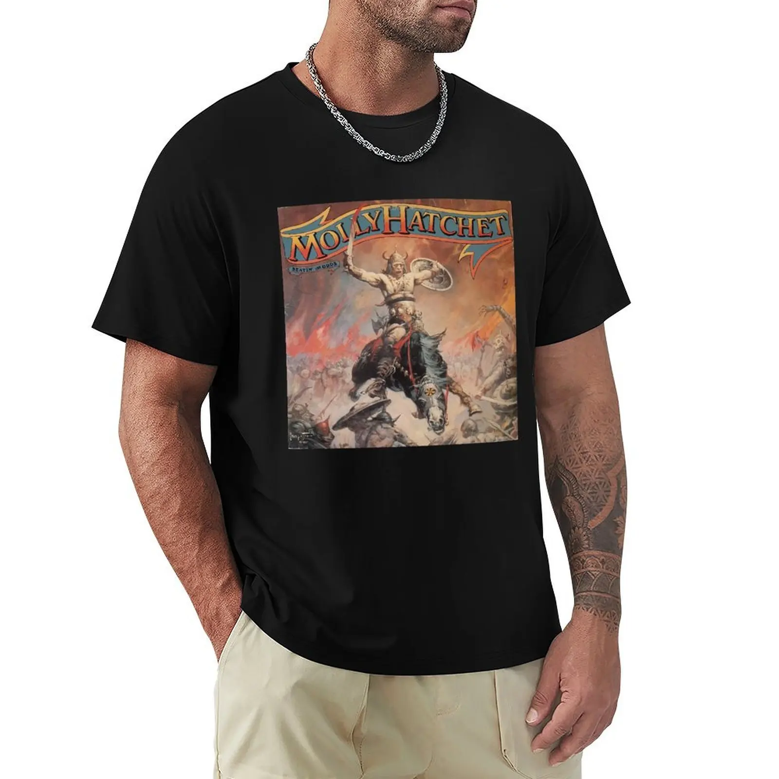 Molly Hatchet Album Photograph T-Shirt Christmas Casual Short Sleeve Top