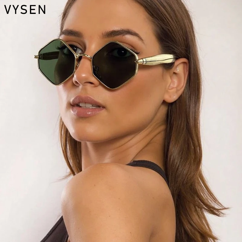

Classic Polygon Sunglasses Women 2025 Luxury Brand Hexagon Steampunk Metal Frame Sun Glasses Eyewear Vintage UV400 Outdoor Shade