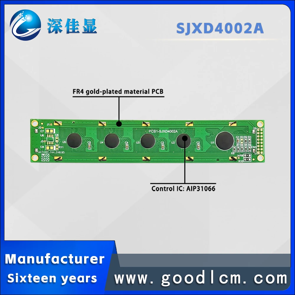 دائم 40*2 خط الروسية LCD نقطية شاشة SJXD4002A التحكم الصناعي أحادية اللون LCM وحدة عرض شخصية شاشة LCD
