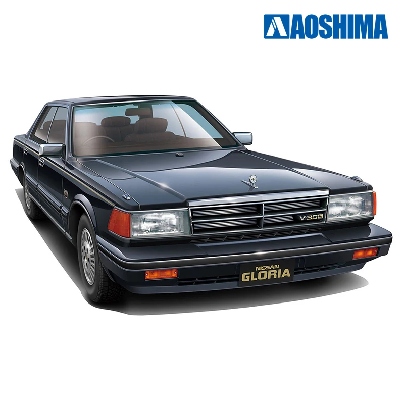 Static assembly car model Aoshima-20061 1/24 Y30 Cedric/Gloria 4HT V30E Brougham VIP 1983 car model kit