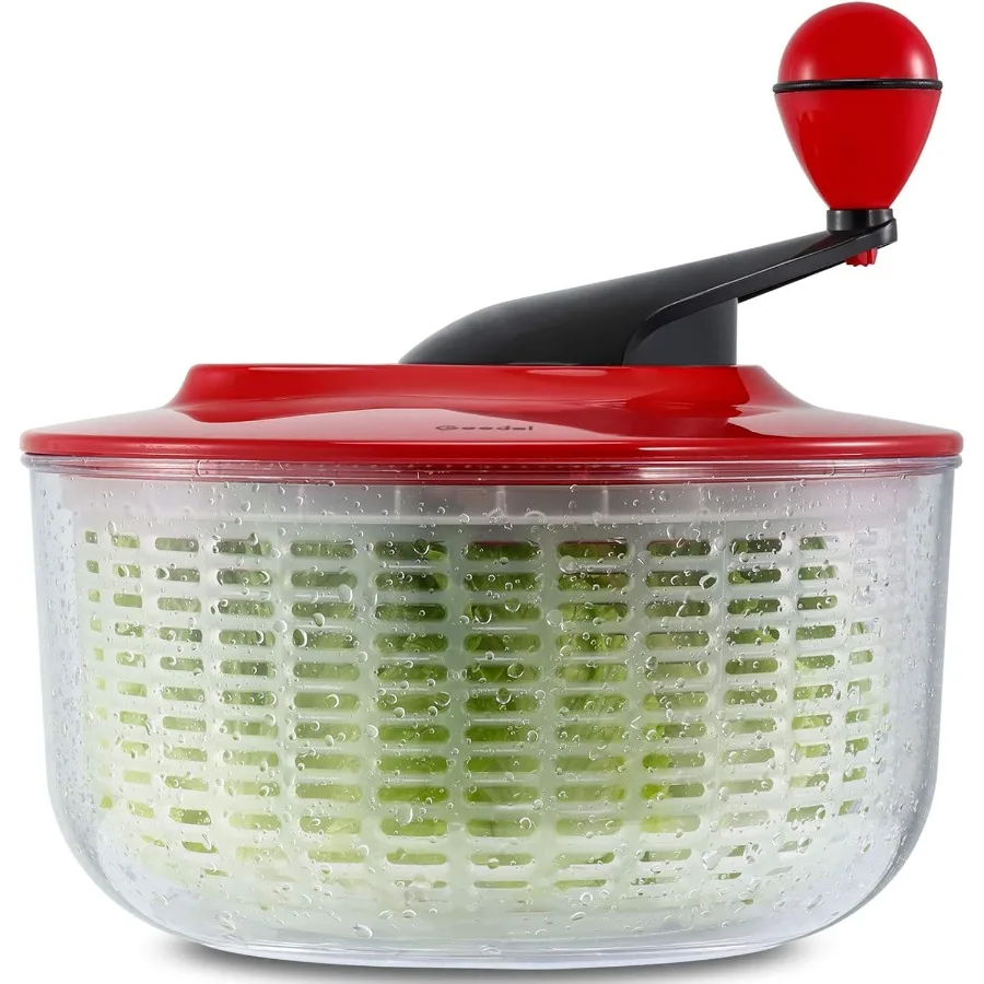 

Large 5L Capacity Salad Spinner with Bowl for Easy Vegetable and Fruit Washing and Drying Dishwasher Safe BPAFree Design Ideal