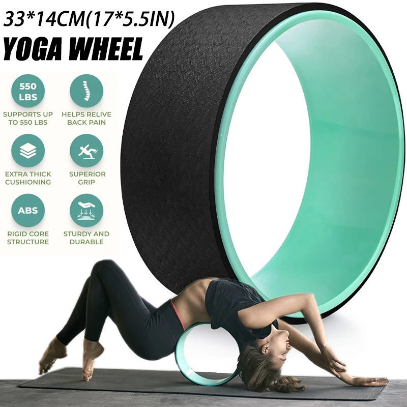 

Yoga Wheel Comfortable Durable Balance Accessory Increase Flexibility Ideal Home Yoga Kit Wheel Foam Roller Back Pain Relief