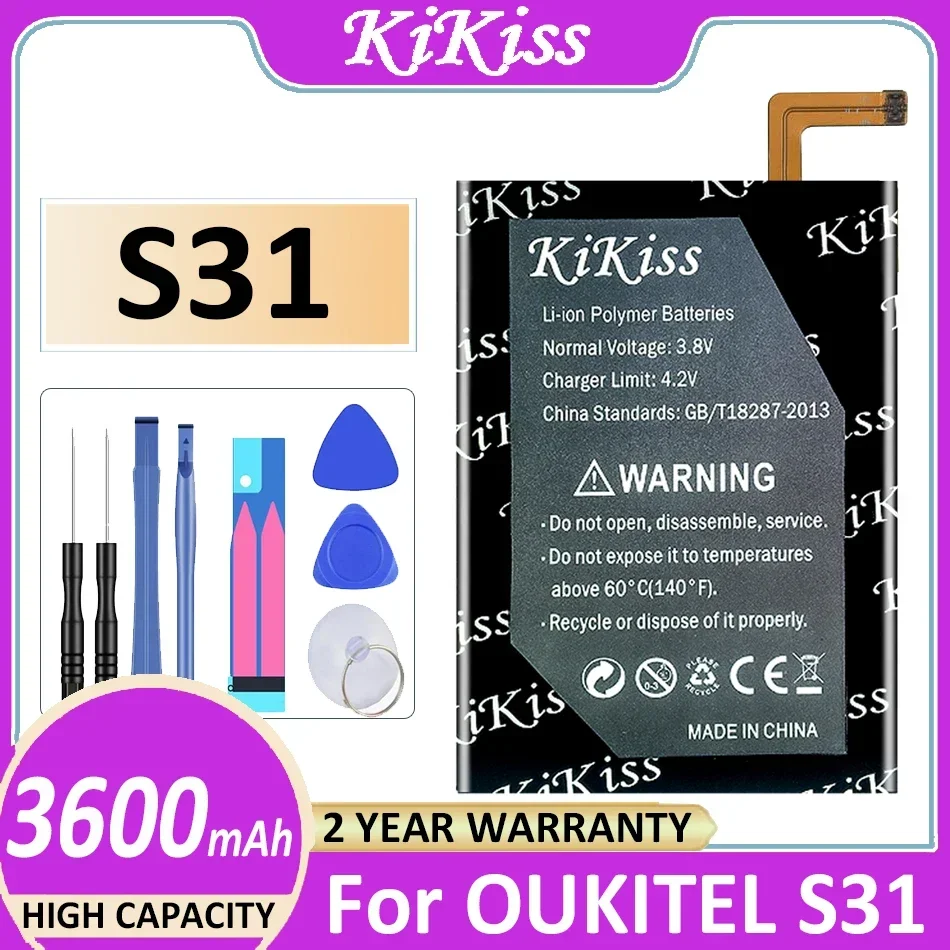 

KiKiss Battery 3600mAh For OUKITEL S31 Mobile Phone Bateria