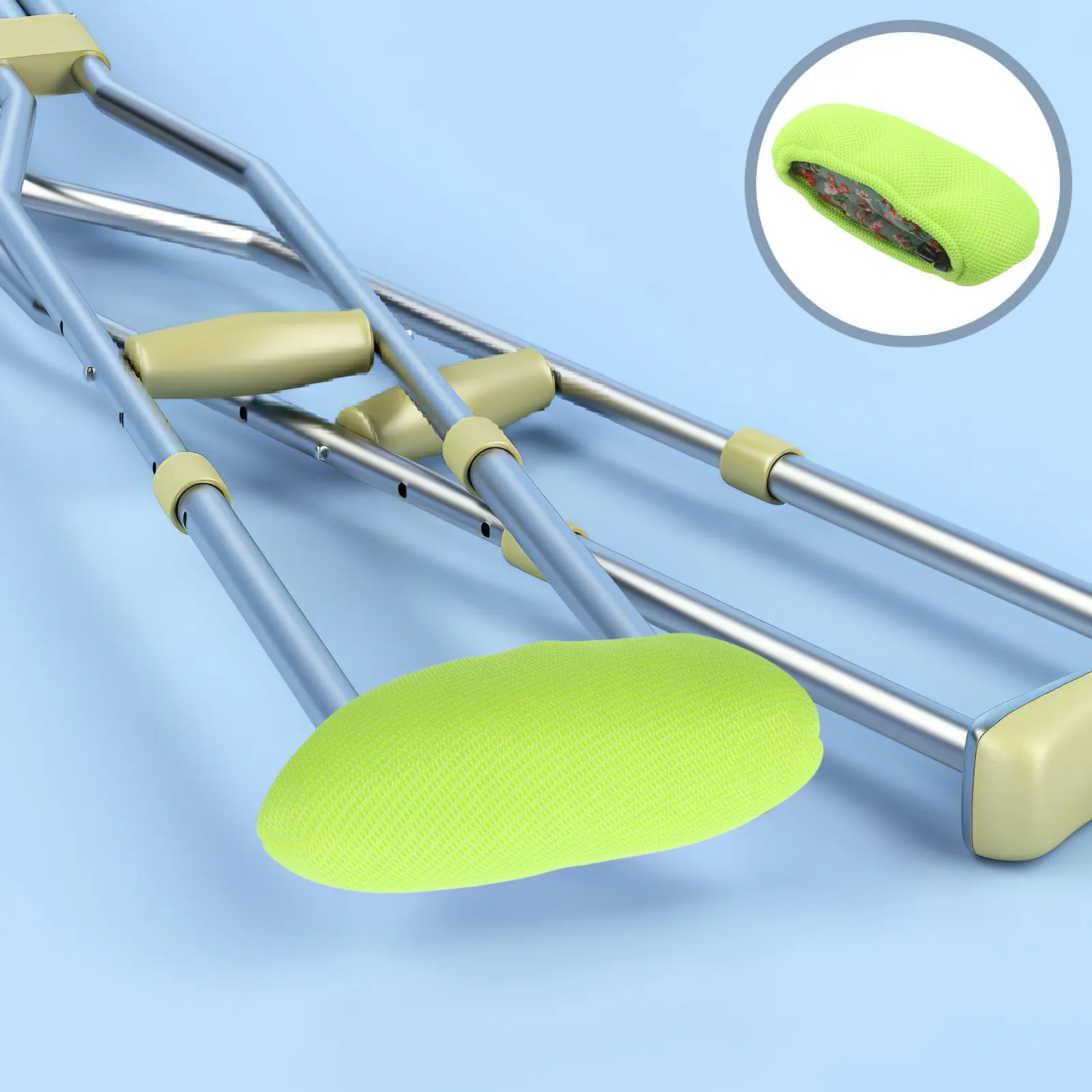 

2 шт. накладок для подмышечных костылей, толстые эргономичные сменные подушечки для тростей, удобные мягкие накладки на ручки ходунков