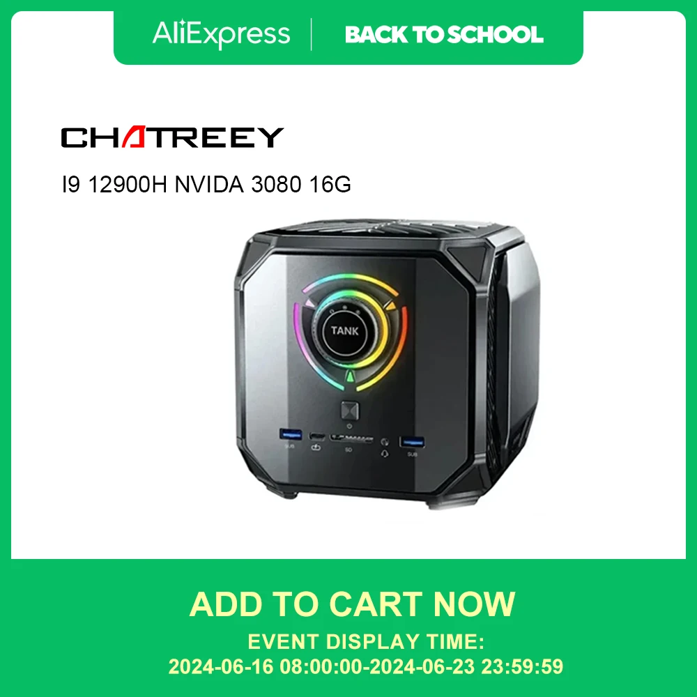 

Chatreey TANK Mini PC Intel Core i9 12900H i7 12700H With Nvidia 3080 16G Gaming Desktop Computer PCIE 4.0 Wifi 6 BT5.0