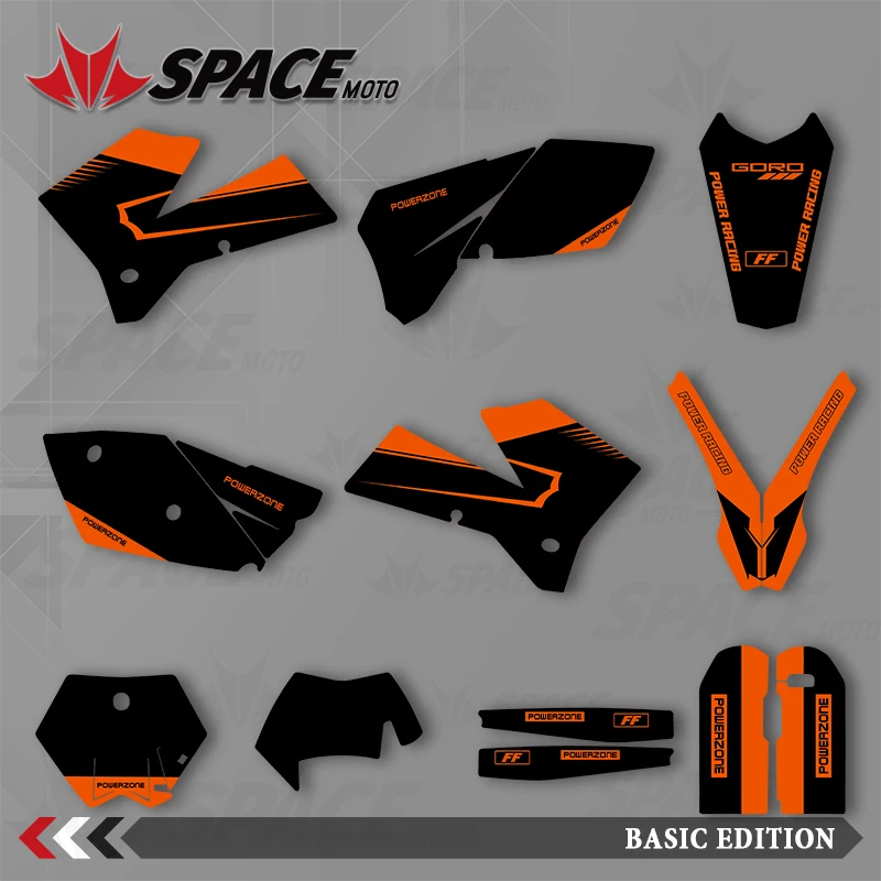 

SPACE MOTO для KTM 05-06 SXF 06-07 XCF 05-07 EXC графические фоновые наклейки наклейки для мотоцикла