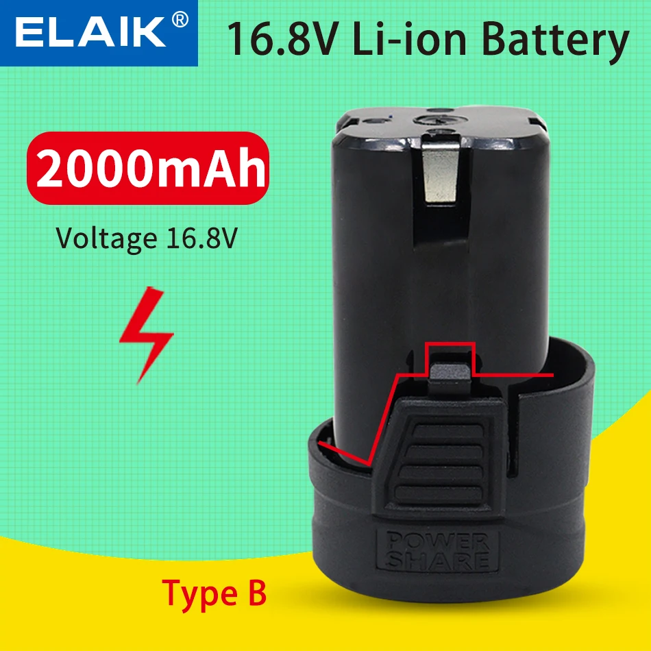 16.8V 2A lithium battery for electric tools is suitable for screwdrivers, drills, and other paired electric tools