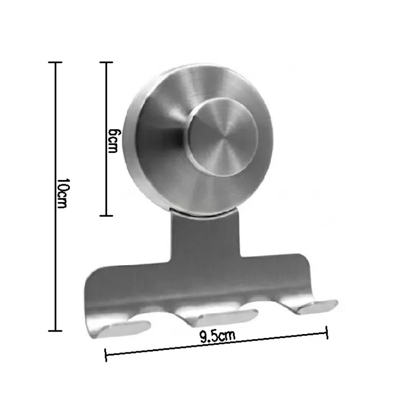 Saugnapf-Rasiererhalter für die Dusche, robust, aus Edelstahl, ohne Bohren, Wandhaken, Badezimmer-Aufbewahrung für Rasierer, Handtuch, Luffa – Detail 1