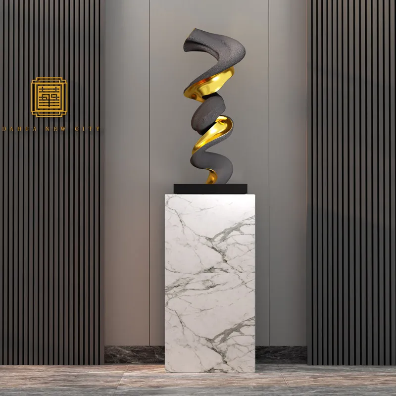 Abstract light luxury sculpture floor-to-ceiling ornament hotel lobby decoration ornament modern large entrance sales department