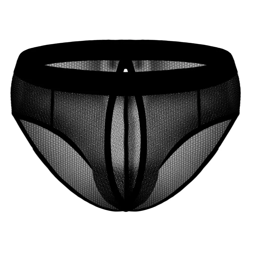 

Men's Sheer Mesh Backless Briefs - Open Back Elastic Erotic Underwear youth fashion daily wear