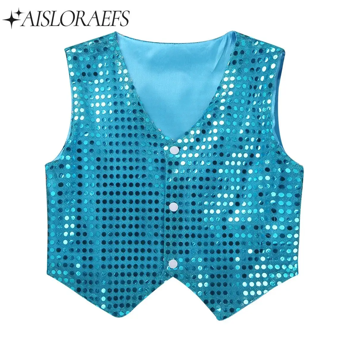 

Детский блестящий жилет для уличных танцев с блестками для мальчиков, жилет для хора, джазового танца, сценического выступления, костюм для танцевальной вечеринки в стиле хип-хоп, танцевальная одежда
