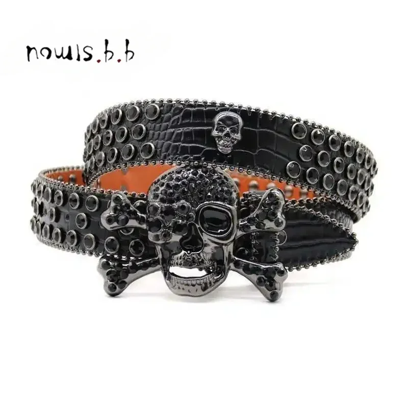 

Smooth buckle Belts Men Women Rhinestones Belt For Jean Western Cowgirl Cowboy Crystal Pin Buckle Fashion Diamond Studded Belt