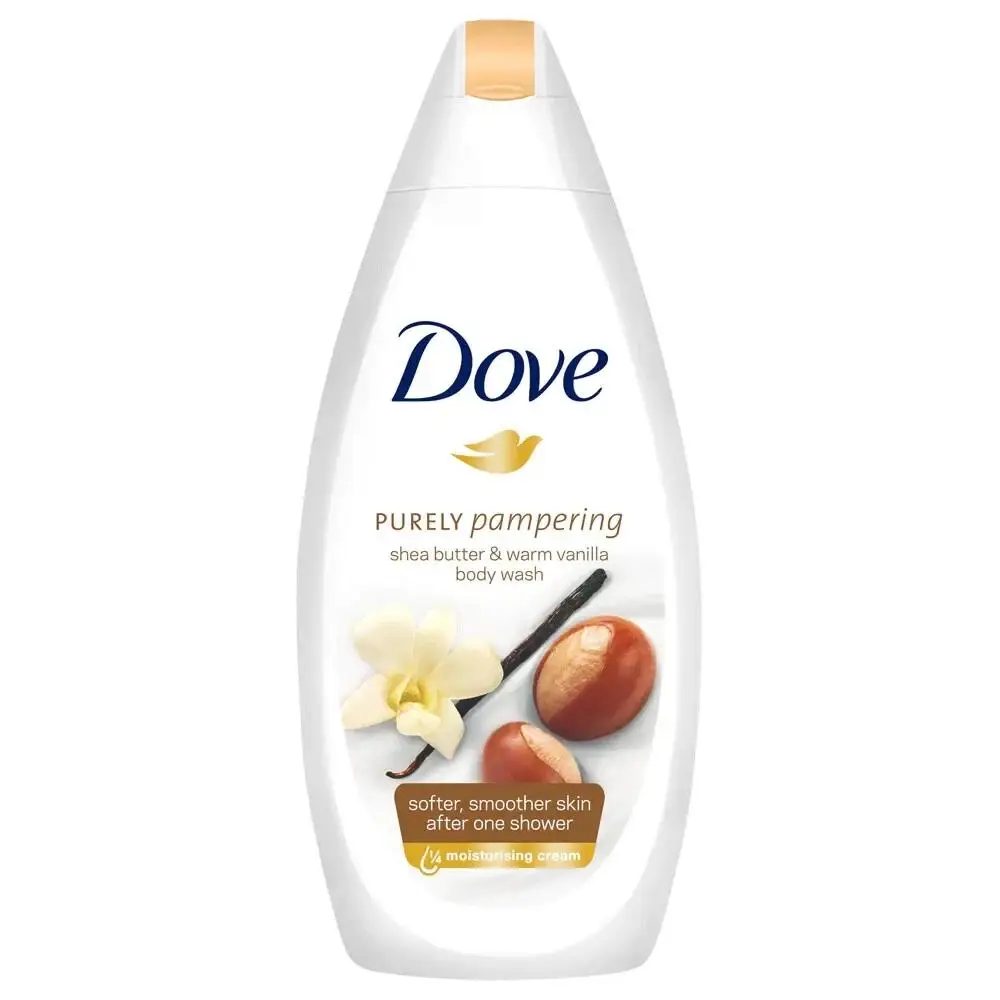 DOVE 2 Pcs Body Wash 750ML Moisturizing Evening Shampoo Purely Pampering Body Skin Cleans Cucumber Lotus Flower Coconut Milk